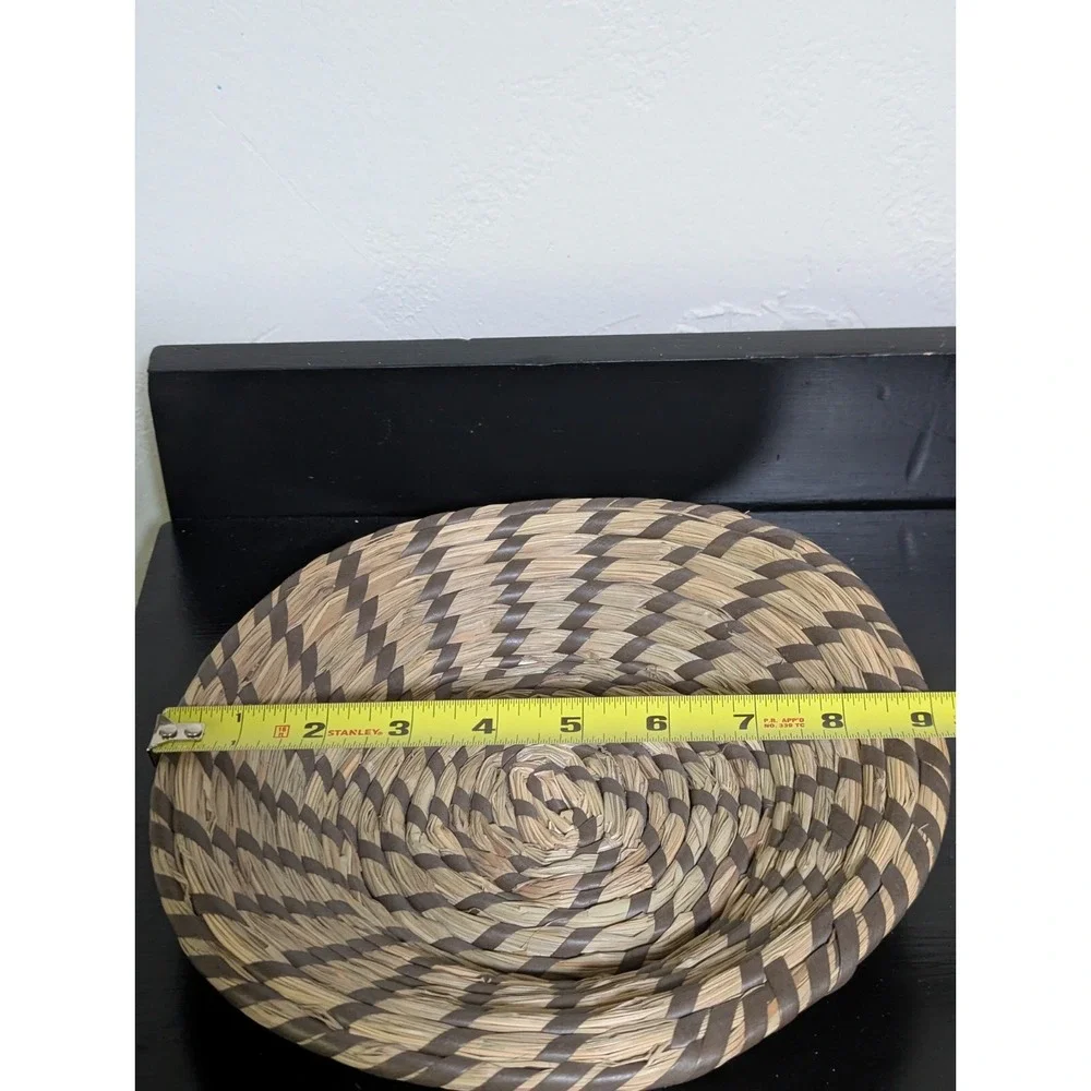 Handwoven Grass Coiled Baskets (Set of 2) Wall‎ Hanging or Table Top